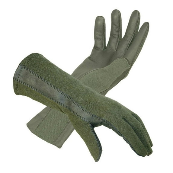 Nomex Summer Flight Gloves Flyers Pilot Glove, Fire Resistant, Mil-Spec, Sage, Size 7