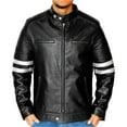 thumbnail image 1 of NomiLeather lambskin leather jacket men – black leather jacket and leather jackets for men (White - X-Large), 1 of 8