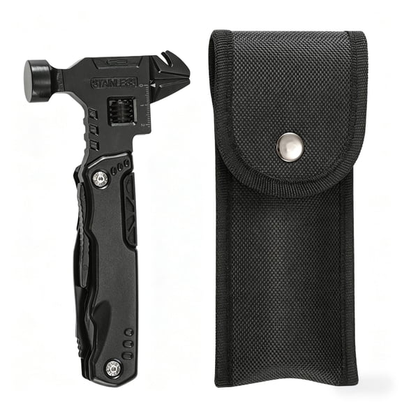 NomiLife 16-in-1 Multitool Hammer All-in-One Portable Utility Tool for Camping Home Outdoor Repair
