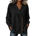 thumbnail image 1 of NominalSnug Button down Shirts for Women Long Sleeve Shirts Collared Dressy Casual Blouses Loose Fit Fall Tops, 1 of 8