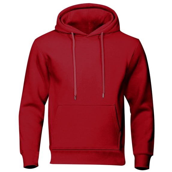 NominalSnug Hoodie for Men Long Sleeve Plain Hooded Sweatshirts Fleece Lined Casual Fall Pullover Tops with Pocket