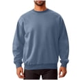 thumbnail image 1 of NominalSnug Men's Crewneck Sweatshirts Long Sleeve Plain Pullover Tops Casual Fall Basic Tops, 1 of 7