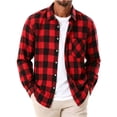 thumbnail image 1 of NominalSnug Mens Button Down Plaid Shirts Long Sleeve Tops Collared Casual Work Blouse Fall Outfits, 1 of 5
