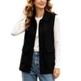 thumbnail image 1 of NominalSnug Women Corduroy Sleeveless Vest Collared Button Down Casual Outerwear With Flap Pockets, 1 of 7