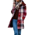 thumbnail image 1 of NominalSnug Women Plaid Shacket Jacket Trendy Fall Casual Button down Mid Length Outwear Fall Winter Outfits with Pockets, 1 of 8