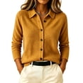 thumbnail image 1 of NominalSnug Womens Cardigan Sweaters Button down Knit Tops Lapel Collar Lightweight Cardigans Fall Sweaters, 1 of 8
