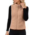 thumbnail image 1 of NominalSnug Womens Fuzzy Fleece Sherpa Vest Sleeveless Warm Outwear Jacket with Pockets, 1 of 6
