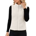 thumbnail image 1 of NominalSnug Womens Fuzzy Fleece Sherpa Vest Sleeveless Warm Outwear Jacket with Pockets, 1 of 6