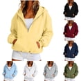 thumbnail image 1 of NominalSnug Womens Hoodies Half Zip up Casual Fleece Lined Top Long Sleeve Hooded Sweatshirts Fall Clothes 2026, 1 of 6