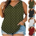 thumbnail image 1 of NominalSnug Womens Plus Size Tank Tops Summer Sleeveless Top V Neck Basic T Shirts Solid Color Lightweight Casual Flowy Blouses Tunic Top, 1 of 6