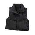 thumbnail image 1 of NominalSnug Womens Puffer Vest Full Zip Sleeveless Coat Stand Collar Winter Warm Outerwear, 1 of 5