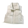 thumbnail image 1 of NominalSnug Womens Puffer Vest Full Zip Sleeveless Coat Stand Collar Winter Warm Outerwear, 1 of 4