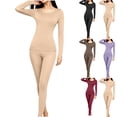 thumbnail image 1 of NominalSnug Womens Thermal Underwear Sets Built in Bra Long Sleeve Winter Warm Base Layer Top Pants for Cold Wearther Loungewear, 1 of 7