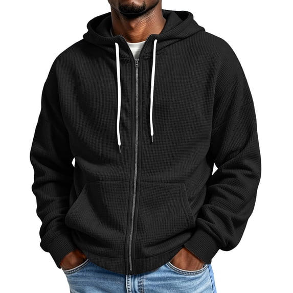 NominalSnug Zip up Hoodies for Mens Long Sleeve Jackets Casual Hooded Sweatshirts Warm Coat with Pockets