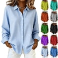 thumbnail image 1 of NominalSnugButton down Shirts for Women Long Sleeve Plaid Shirts Ruffle Blouses Business Casual Tops 2026 Trendy Outfit, 1 of 8