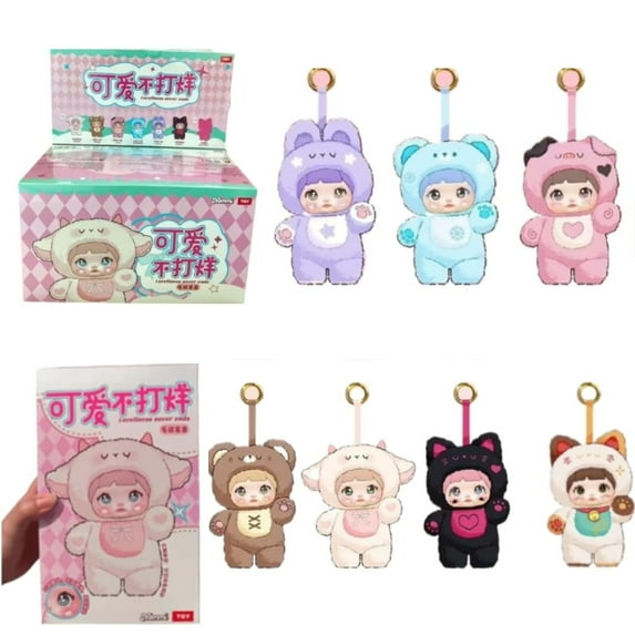Nommi Blind Box Plush Doll Nommi Forever Cute Series Kawaii Plushie Toys Figure Doll Cute Xmas Collectible Birthday Gift for Girls (6 Pack)