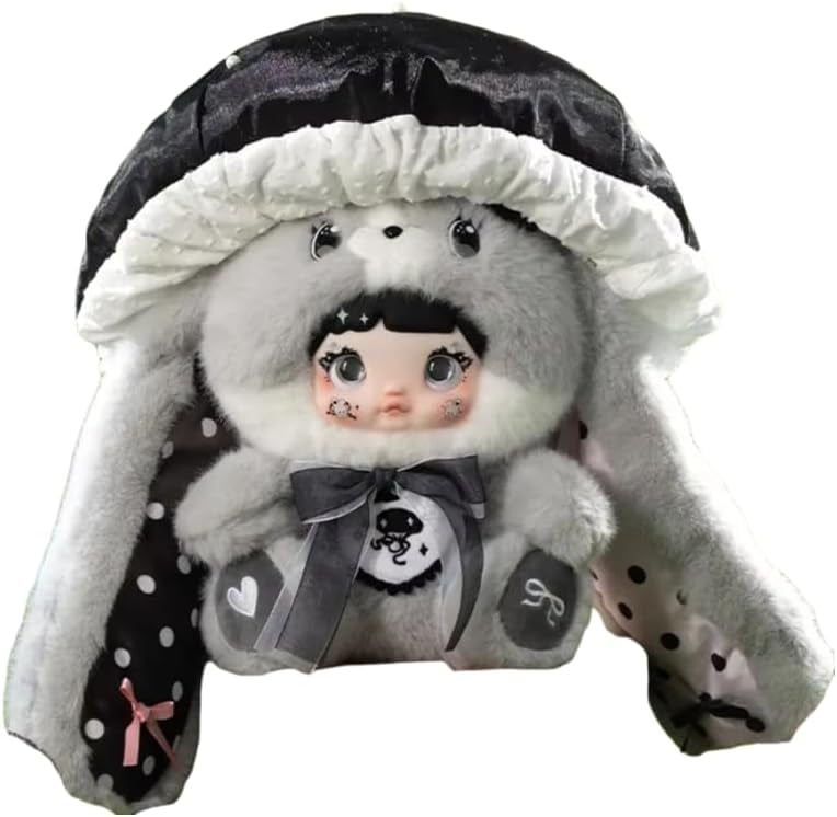 Nommi Mushroom Hat Series Plush Blind Box, 400% Big Nommi Bunny