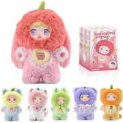 Nommi Plush Blind Box, Kawaii Nommi Cute Fruit Series Stuffed Blind Box Doll 1PC, Kawaii Mystery Nommi Blind Boxes Plush Toys Collectible for Xmas Birthday Gift 1 of 7 Possible Styles