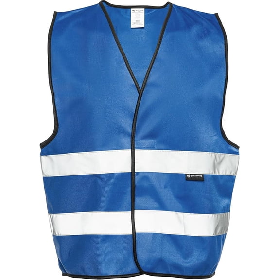 Non ANSI lightweight Hook and Loop Vest - 2" Reflective Tape - Royal Blue - Small/Medium