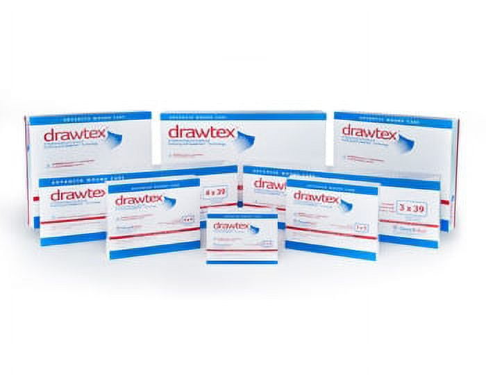 Steadmed Drawtex Hydro-Conductive Dressing w/LevaFiber&trade, 4 x 4-Box of 10