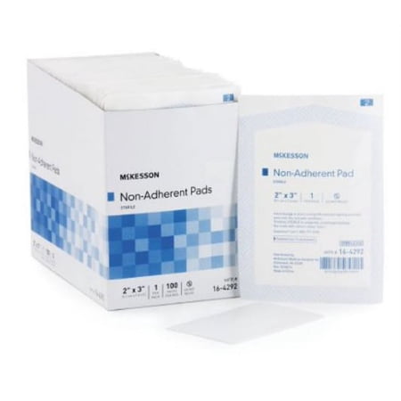 Non-Adherent Dressing, McKesson, Nylon / Polyester Blend 2 X 3 Inch Sterile, 16-4292 - Pack of 100