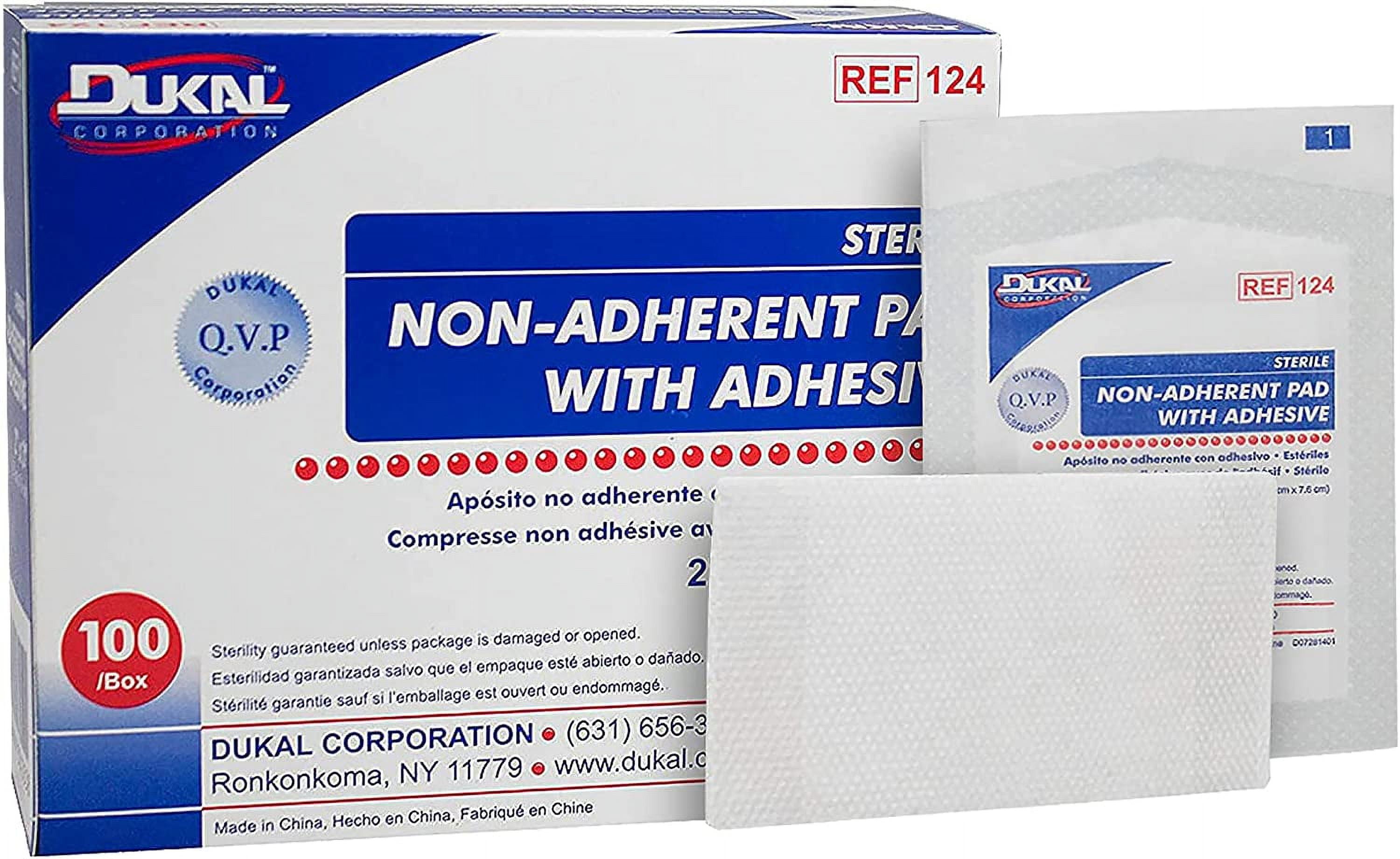 NonAdherent Pads with Adhesive 2 x 3 Pack of 100 Disposable Sterile