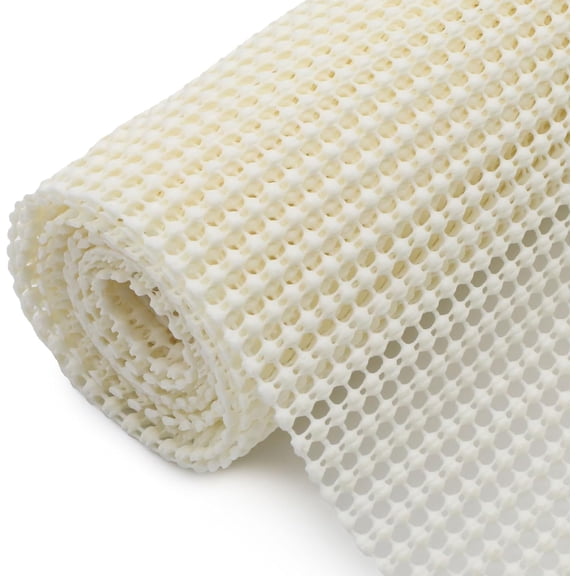 Non-Adhesive Cabinet, Drawer & Shelf Liners, Protects and Styles, Simple Installation, (4) Pre-Cut Sheets 10 x 16, Ribbed Texture, Beige