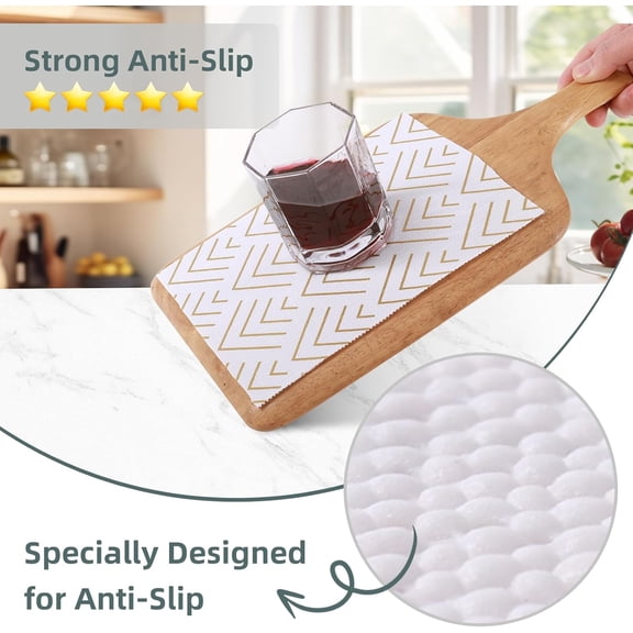 Non Adhesive Drawer Liner with Non-Slip Thickened Paper, Gold Pattern, 11.8 x 354.3 in