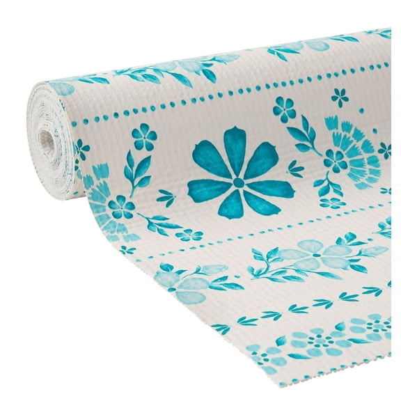 Non-Adhesive Shelf Liner - 12x10 ft Hattie Symmetrical - Kitchen Cabinet & Bathroom Shelf Liners - Easy Install, Washable, Non-Slip Grip