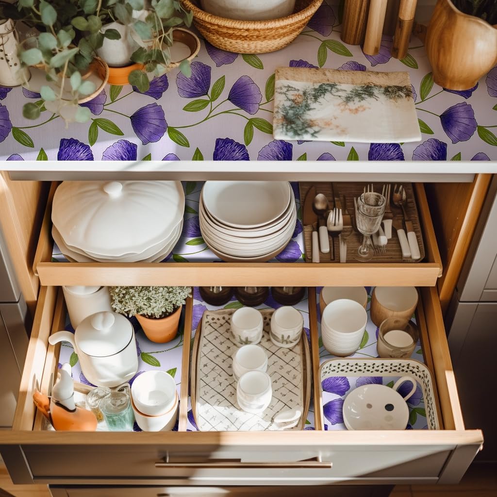 Non Adhesive Shelf Liner 18 Inch Wide By 96 Inch Long Kitchen Drawer Liner