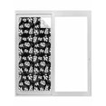 thumbnail image 1 of Non-Adhesive Static Cling Window Tint, Black White Leaves Window Privacy Film Frosted, Spring Pastoral Rustic Botanical Insulated Windows Frosted Films for Living room, 35.4 x 78.7 Inches, 1 of 9