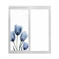 thumbnail image 1 of Non-Adhesive Static Cling Window Tint, Blue Tulips Window Privacy Film Frosted, Spring Summer Floral Rustic Botanical Insulated Windows Frosted Films for Living room, 35.4 x 78.7 Inches, 1 of 9