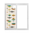 thumbnail image 1 of Non-Adhesive Static Cling Window Tint, Boho Modern Window Privacy Film Frosted, Middle Century Teal Yellow Orange Geometric Insulated Windows Frosted Films for Living room, 35.4 x 78.7 Inches, 1 of 9