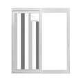 thumbnail image 1 of Non-Adhesive Static Cling Window Tint, Grey Ombre Stripe Window Privacy Film Frosted, Modern Farmhouse Vertical Striped Insulated Windows Frosted Films for Living room, 35.4 x 78.7 Inches, 1 of 9