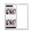 thumbnail image 1 of Non-Adhesive Static Cling Window Tint, Halloween Window Privacy Film Frosted, Black Horror Skull Roses Spi-der Web Vintage Insulated Windows Frosted Films for Living room, 35.4 x 78.7 Inches, 1 of 9