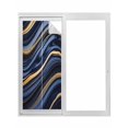 thumbnail image 1 of Non-Adhesive Static Cling Window Tint, Navy Blue Golden Marble Window Privacy Film Frosted, Modern Abstract Marble Flow Insulated Windows Frosted Films for Living room, 35.4 x 78.7 Inches, 1 of 9