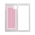 thumbnail image 1 of Non-Adhesive Static Cling Window Tint, Pink Geometric Window Privacy Film Frosted, White Greek Key Design Abstract Modern Art Insulated Windows Frosted Films for Living room, 35.4 x 78.7 Inches, 1 of 9