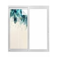 thumbnail image 1 of Non-Adhesive Static Cling Window Tint, Turquoise Feather Window Privacy Film Frosted, Farmhouse Rustic Modern Beige Insulated Windows Frosted Films for Living room, 35.4 x 78.7 Inches, 1 of 9