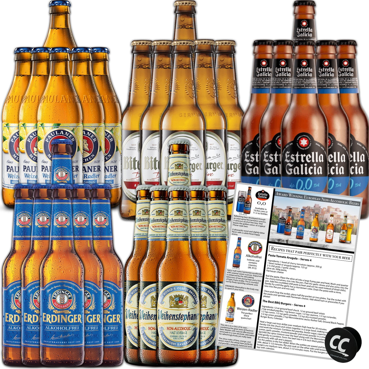 NonAlcoholic European Beer Variety 30 Pack, Award Winning Beers from