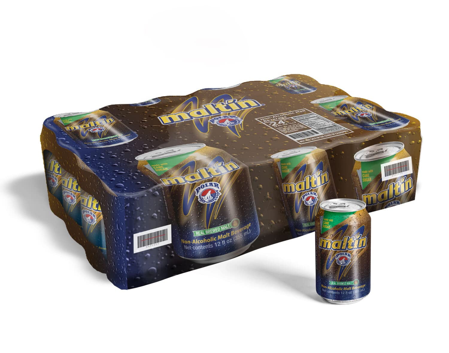Non-Alcoholic Malt Beverage  Natural Cane Sugar Drink (24-Pack)