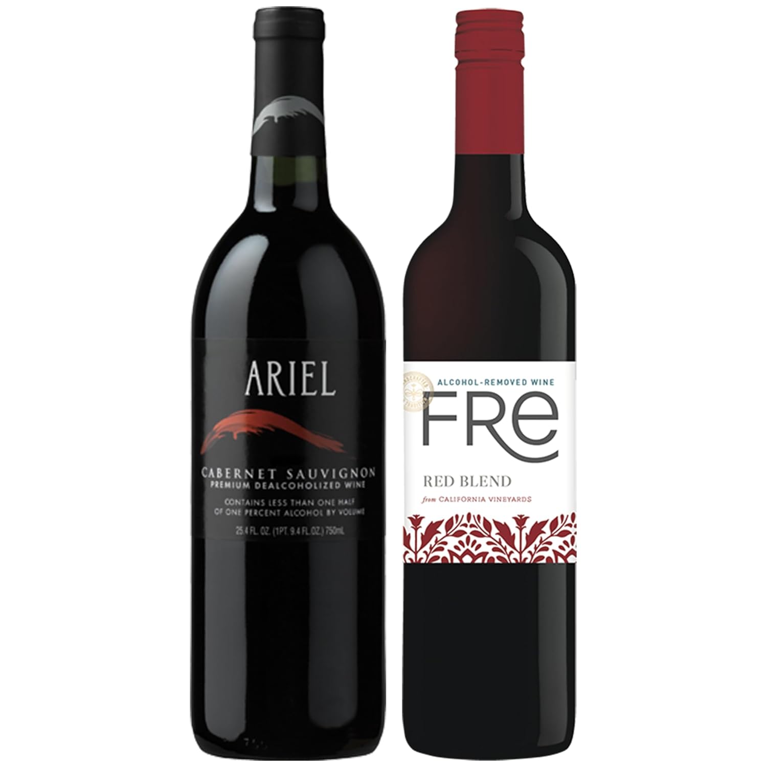 Non Alcoholic Wine 2 Pack Ariel Sauvignon and Fre Red Blend Business & Holiday Gift