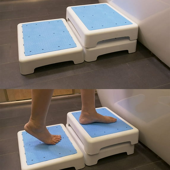 Non Bathtub Step Stool for Elderly and Kids – Durable Bathroom Shower Stool Home Use Sturdy Step Up Solution for Mobility