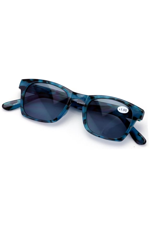 Non-Bifocal Outdoor Reading Sunglasses P3 Keyhole For Men or Women - Cool Marble Readers - Full Lens Magnification