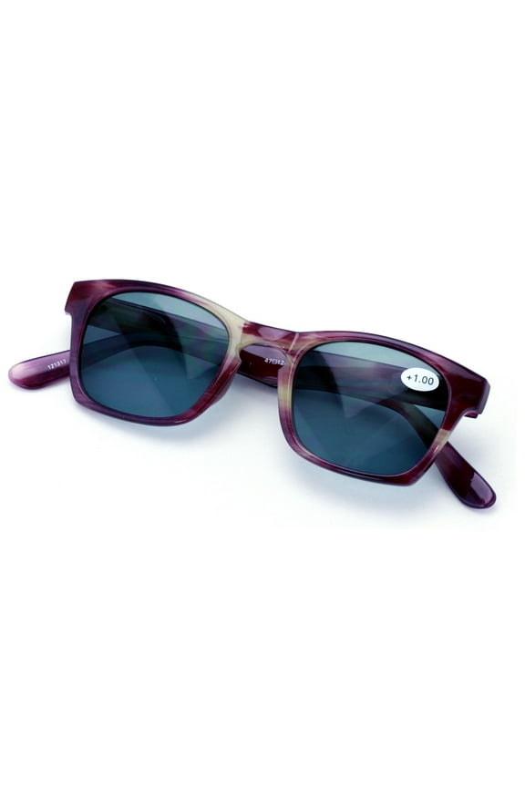 Non-Bifocal Outdoor Reading Sunglasses P3 Keyhole For Men or Women - Cool Marble Readers - Full Lens Magnification