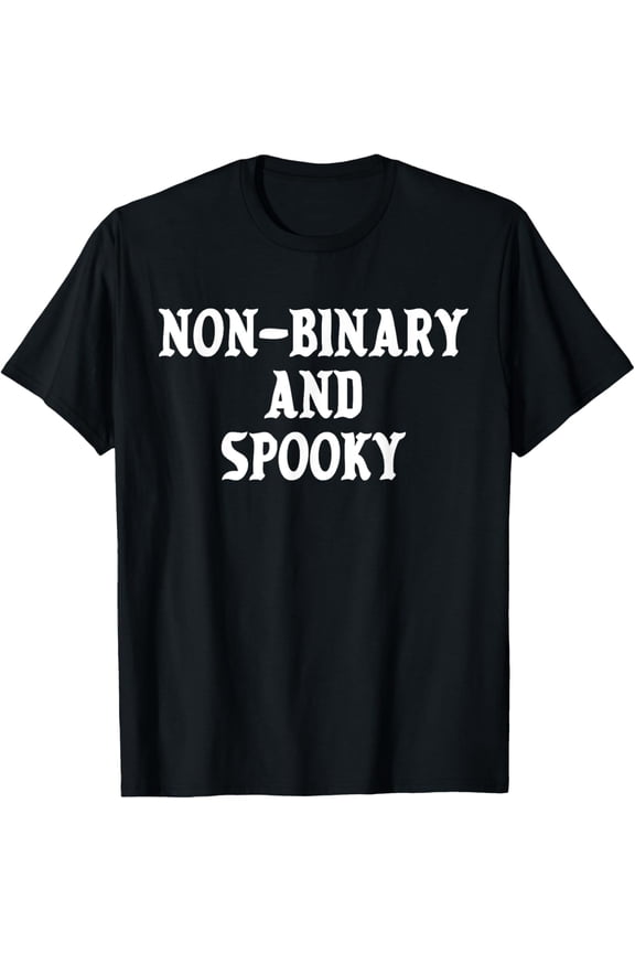 Non-Binary And Spooky T-shirt LGBTQIA Pride Halloween Tee