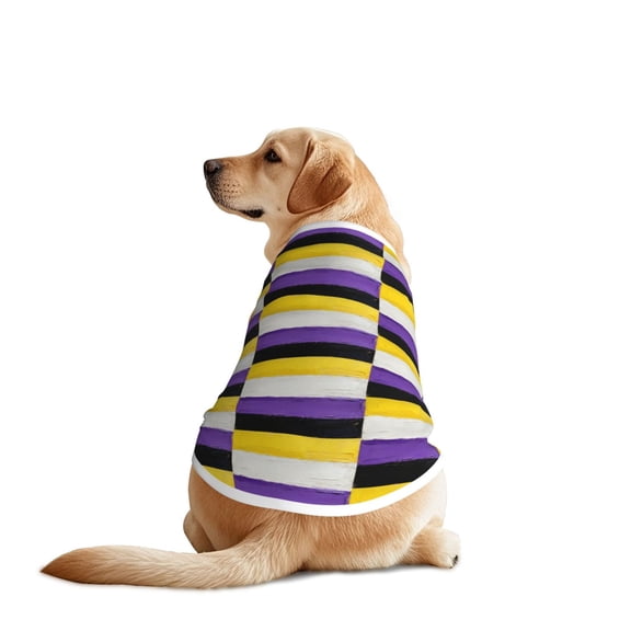 Non-Binary Pride Flag Dog T Shirts Vest for Dogs Fit - Spring, Summer, Fall Wear for Large Breed 5X-Large