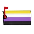 thumbnail image 1 of Non-Binary Pride Flag Mailbox Decoration Protective Covers Magnetic Waterproof Letterbox Postbox Cover Decor Home Garden Yard 21x18 In, 1 of 7