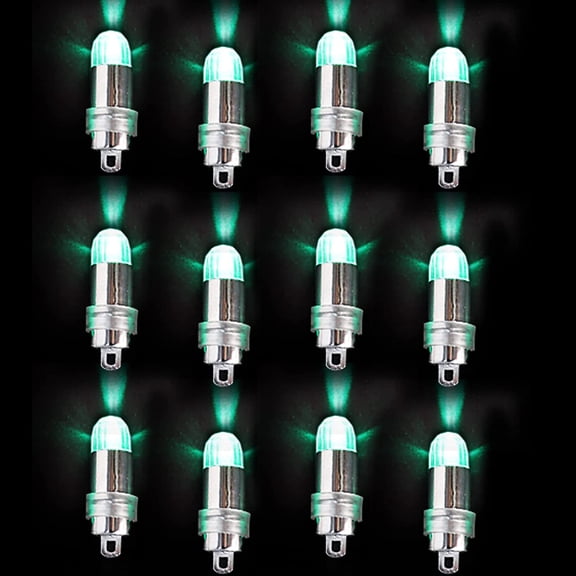 Non-Blinking LED Balloon Light, LED Party Lights,LED Paper Lantern Light, LED Mini Light for Party or Wedding Decoration (Green, Pack of 12)