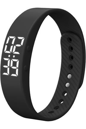 Non-Bluetooth Fitness Tracker Watch Pedometer Digital Step Counter Calorie Counter Distance Activity Tracker Alarm LED Fitness Watch IP65 Water Resistance