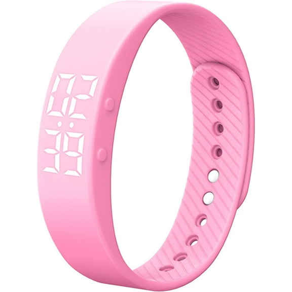 Non-Bluetooth Fitness Tracker Watch Pedometer Digital Step Counter Calorie Counter Distance Activity Tracker Alarm LED Fitness Watch IP65 Water Resistance
